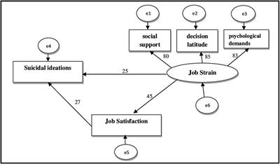 Suicidal ideation and their relationship with job satisfaction and job strain among Jordanian hospitals’ healthcare professionals: a cross-sectional study